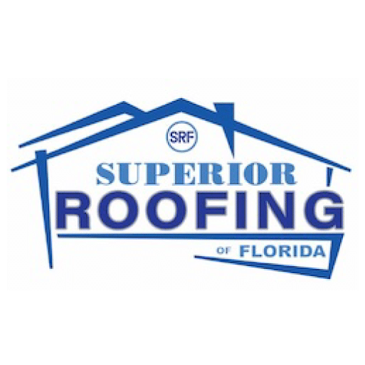 Blue Superior Roofing of Florida logo icon with roofline graphic and SRF monogram